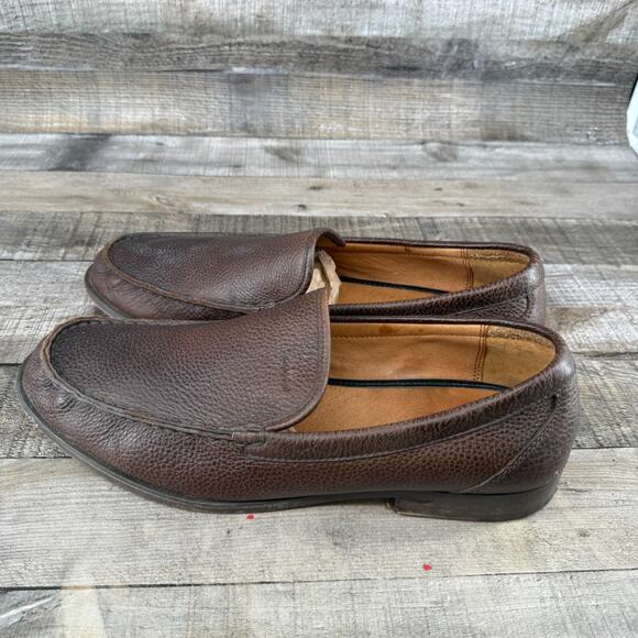 Coach Thomas Brown Pebble Loafers Shoes Men Size 13D